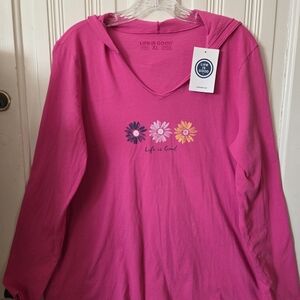 Life Is Good Vibrant Pink Tee